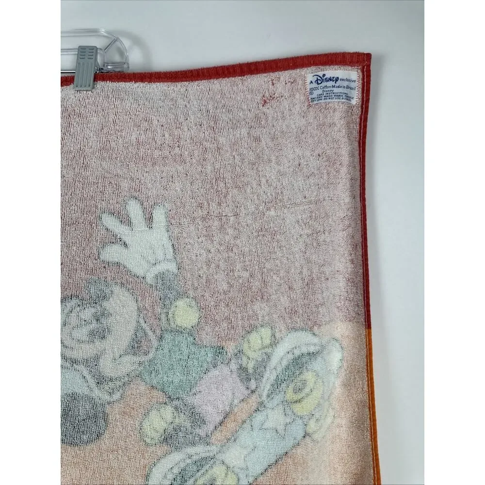 Vintage Disney Mickey Mouse Surfing 100 Cotton Beach Towel